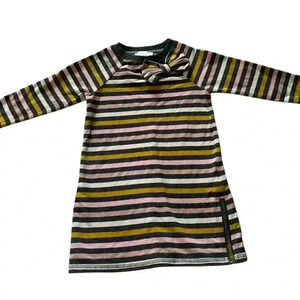 Kate Spade Girls size 4Y Colorful Striped Dress with Bow